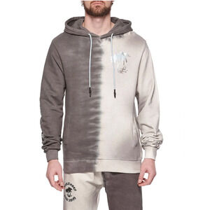 elevenparis Tie Dye Cotton Fleece Hoodie Castlerock Size M 400120